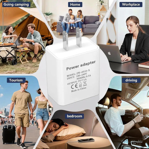 Best Bet 5V 1A USB Wall Charger Power Adapter For Kids Toys Smartwatches Bluetooth Headsets Webcams Routers And Small Smart Home Devices Fast Stable Charge In A Compact Wall Plug, white USB-A wall plug