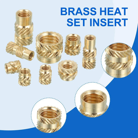 46 Pcs M4 Brass Heat Set Inserts For 3D Printing And Plastic, Female Knurled Threaded Inserts For Laptops And Electronics, M4x5.5x4Mm