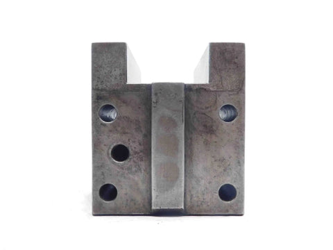 Front view of One Inch Slot Width Lathe Turret Tool Block With 40mm By 65mm Bolt Pattern H01B-1RL-N-W 1.0 For CNC Machining