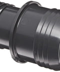 PVC Barbed Tube Fitting Coupling Schedule 40 Gray 1 1/4 In By 1 In close-up view