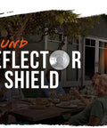 Premium Weatherproof Aluminum Round Reflector Shield For Patio Heaters 32 Inch Diameter Dust Proof Extended Heat Range Outdoor