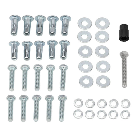 Solid 5/16 Inch Blind Fasteners Kit For Weather Guard Truck Tool Box Installation Includes Ten Pieces With Tool Perfect Bolt Nuts For Sheet Metal And Plastic Jobs, 10 fastener set with bolts, washers, and nuts