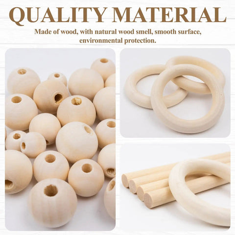 Macrame Kit 93 Pieces With Sticks Rings And Beads For Wall Hangings And Plant Hangers The Dope Starter Kit For DIY Crafters