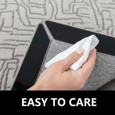 Hand cleaning rug with 20 Pack Rug Grippers Non Slip Tape For Area Rugs On Hardwood Or Tile Floors Reusable Washable Double Sided Rug Pads Anti Curling Adhesive Stickers To Keep Rugs In Place And Prevent Slips Easy Install