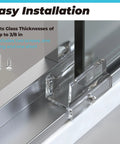 Clear Acrylic Sliding Shower Door Bottom Guide With Screw For Sliding Shower Doors Three Eighths Inch Channels Plastic Guide For Glass Shower Doors One Pack Includes Secure Mounting Screw And Easy Install Keeps The Door Aligned And Lets It Glide Smoothly, installed on metal track