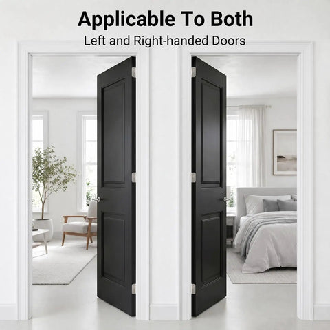 Heavy Duty 4 Inch Satin Nickel Self Closing Door Hinges Featuring Tough As Nails Adjustable Tension And Knockout Auto Close Action For Breezy Exterior Or Interior Door Swaps Without All The Fuss on black doors.