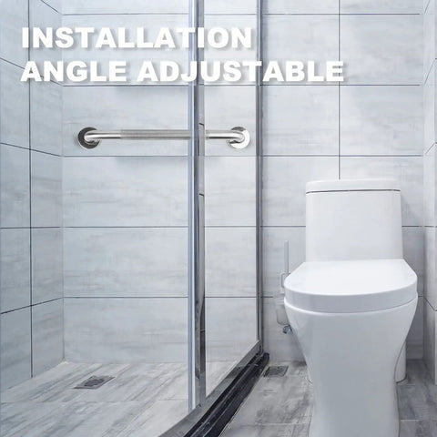 Angle adjustable 2 Pack 16 Inch Stainless Steel Bathroom Grab Bars With Anti Slip Grip, Heavy Duty 500 Lb Load Capacity in shower