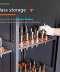 CNC Tool Holder Cabinet Storage Organizer Rack For CAT30 BT Tools In Warehouses And Machining Centers Built Tough With Heavy Duty Steel Construction 240 Capacity Durable Tool Tray Holder System, 240 tool holders loaded