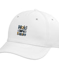 Cool Adjustable White Baseball Hat With Cool Machinist Tool Vise Gauge Square Print For Guys And Men, Perfect Gift For CNC Workers Or Machine Shop Pros Who Rock A Classic Five-Panel Style Everyday, featuring graphic 'Hold My Tolerance'.
