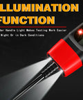 4 To 75V LCD Automotive Test Light With Built In Voltage Meter And Buzzer Electric Probe Pen For Car Battery Polarity Continuity And Fuse Checks Wide Range Auto Circuit Tester For Vehicle Electrical Systems, red black body lit
