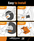 Installation steps for Rear Wheel Bearing and Hub Assembly 512347 for Mazda 3 and Mazda 5, 5 Lug ABS Encoder, 4-Bolt Square Flange.