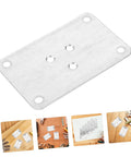 25 Pack Thick Iron Table Leg Plates Heavy Duty Furniture Feet Connectors For Wobbly Couches And Dining Tables Easy DIY Installation showing single iron plate.