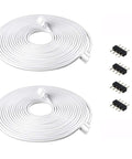 2 Pack 5M RGB LED Strip Extension Cable With 4 Pin Solderless Connector Kit 16.4 Feet 4 Male Pin Jumpers For 5050 3528 RGB Light Strips