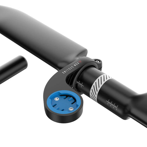 Handlebar Mount For Wahoo Elemnt Roam Bolt Mini And Elemnt Devices, Quick Hinged Installation with Spacer Kit, shown on handlebar