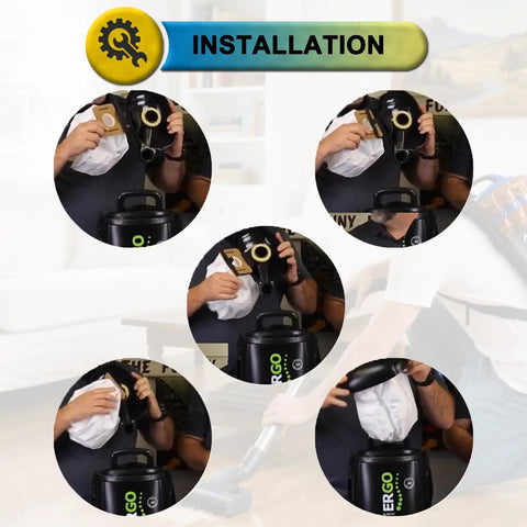 Showing 15 Pack Replacement Vacuum Bags For Ergo Backpack 8 Quart Vacuum Cleaners Compatible With VACBP1 VACBP2 installation