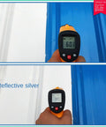 Badass Self Adhesive Roofing Underlayment Tape For RVs And Metal Roofs temperature test showing 60.9 and 39.8 degrees.