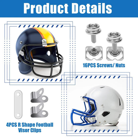 31 Piece Hockey Helmet Repair Kit With Screwdriver And Hardware Pack For Helmets And Visors, includes screws and R-clips