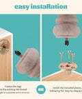 Installation of 2 Inch Wooden Unfinished Bun Feet For Furniture Set Of 4 Pre Drilled M8 Bolts on cabinet with screws