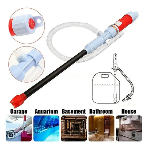 Portable Battery Fuel Transfer Pump For Vehicle Maintenance With Auto Shutoff And Leak Proof Design used for fluid transfer in garage and home.