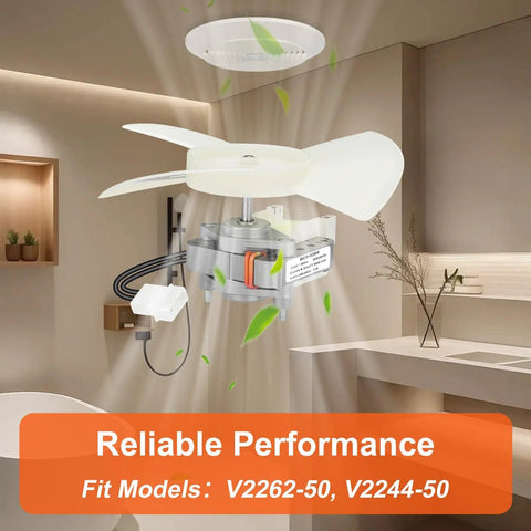 Mobile Home No Fuss Bathroom Exhaust Fan Replacement Kit With Motor And Blade, Quiet 1.0 Sone 50 CFM Ceiling Vent Fan displayed