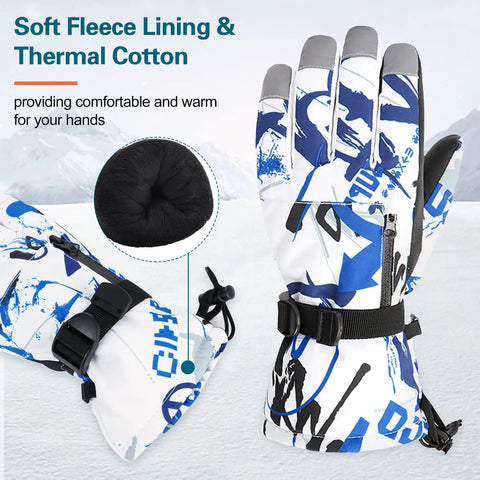 Unisex Winter Ski Gloves For Men And Women Thick Warm Waterproof Windproof Mitts With Touchscreen Pockets Pink Size M Or L