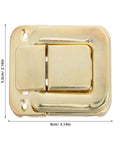 Retro Vintage Toggle Hasp Latch 5 Pcs Antique Rustic Box Buckle Lock Clasp Set for wooden chests, yellow metal, 8cm.