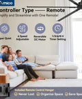 Family relaxing under 100 Inch Ceiling Fan Without Lights With Remote Control For Indoor Outdoor Use Reversible 6 Blade Industrial Black Ceiling Fan