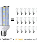 60W LED Corn Light Bulb With E39 Mogul Base, 6000 Lumens Hella Bright Cool White 6500K replacing 18 incandescent bulbs