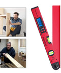 Straight Up Essential for Woodworkers A Hella Precise Digital Angle Finder Gauge Lcd Protractor Spirit Level Meter measuring wood angles.