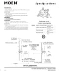 PosiTemp Pressure Balancing Shower Valve With M Pact Common Valve System, Half Inch Connection specs diagram and dimensions