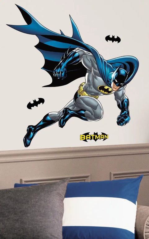 Batman Peel And Stick Wall Decals Blue Kid Friendly Giant 44 Inch Wide 38 Inch High Easy To Apply On Any Smooth Surface Removable