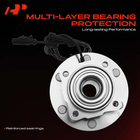Heavy Duty Rear Wheel Bearing And Hub Assembly With Integrated Abs Sensor And Six Lug Pattern For Nissan Armada 2012 To 2015 Built Tough For No Sweat Installations And Smooth Highway Cruising