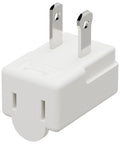 Right Angle Nema 1-15P To Nema 1-15R Power Adapter Vertical Down Angled 2 Prong 15 Amp 125 Volt ETL Certified Fireproof High Heat Resistant