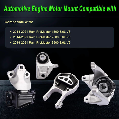 Set Of 4 Heavy Duty Engine Motor Mounts For 2014 2021 Ram ProMaster 1500 2500 3500 3.6L V6 Replacement Parts A5938 A20071 A5879 A20080