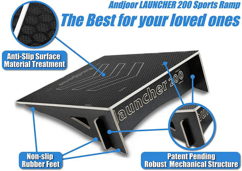 Sturdy Jump Ramp For Skateboard, Bike, Scooter, BMX, RC Car And Dirt Bike 25.2 Inch Black Wide And Durable With Non Slip Feet