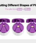 3 In 1 Pill Crusher With Cutter And Storage Box Fine Powder Grinder With Brush for 3mm to 20mm pills