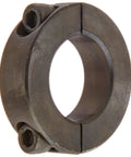 Two Piece Clamping Collar For Shafts, Mild Steel With Black Oxide Finish, 1 Inch Bore And 1.75 Inch OD, 0.5 Inch Wide