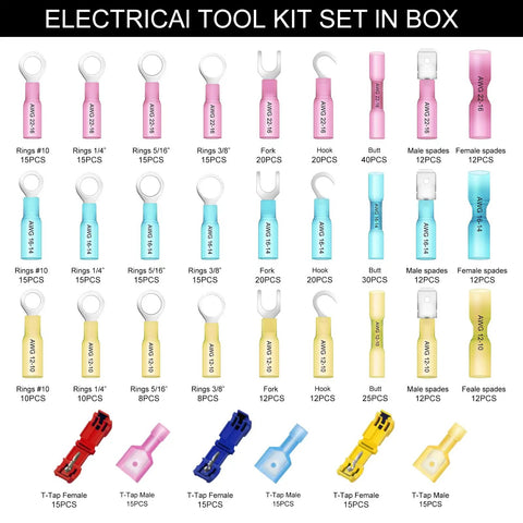 Marine And Automotive Electrical Tool Kit With Wire Connectors And Terminals The Ultimate Grab And Go Home And Workshop Wiring Set In A Portable Tool Box Organizer With Crimper For Quick Connections And Easy Repairs