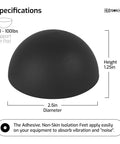 Specifications of Eight Pack 2.5 Inch Platinum Silicone Speaker Isolation Pads With Adhesive Non Skid Anti Vibration Mounts