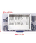 Stainless Steel Self Tapping Thread Inserts Kit 50 Pack High Hardness Reinforced Thread Repair For Automobiles Inner Thread Repair Tool Set For Durable Automotive Fasteners in 13cm case