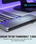 Thunderbolt 3 Dock for Laptop Users Delivers Snazzy Desk Setups With 85W Fast Charging, showing ports and sleek silver design.