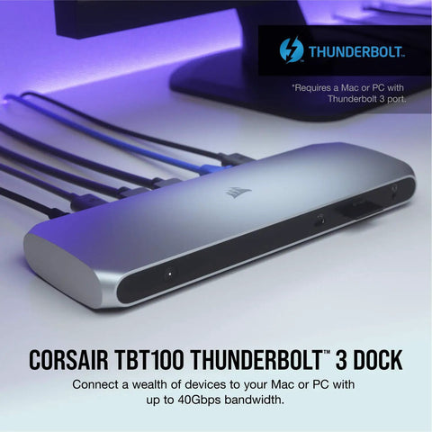 Thunderbolt 3 Dock for Laptop Users Delivers Snazzy Desk Setups With 85W Fast Charging, showing ports and sleek silver design.