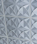 Decorative 2x2 Glue Up Ceiling Tile Floral Gray Pack of 12 for Drop Ceilings, Lightweight PVC shown installed in grid