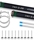 Pair Of 2 Inch Garage Door Torsion Springs Kit With Left Right Winding Includes Replacement Set With 7 Foot Garage Door Cable 10 Roller Wheels And 2 Winding Bars Heavy Duty Parts And Hardware