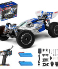 1/14 Scale 4WD RC Car For Adults With Upgraded Metal Chassis And Zinc Alloy Gears Reaches Up To 43 MPH On Off Road Trails