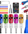 Drill Wire Stripper Twister Tool 2025 Upgraded Wire Stripping And Twisting Connector For 6 To 14 AWG 10 In 1 Electrician Kit shown assembled with accessories.