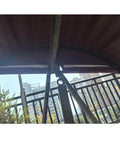 Outdoor Swing Canopy Replacement Cover For 3 Seater Porch Swing Waterproof Top Shade with cityscape view