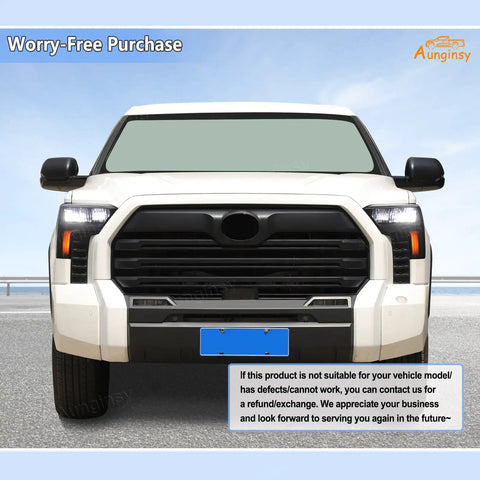 Front Headlight Tint Film Trim For Toyota Tundra 2022 2023 2024 2025 2026 Dope TPU Precut Decals installation view
