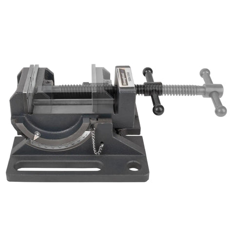 Cradle Angle Drill Press Vise With 3.5 Inch Jaw Opening 2500 Lb Clamping 0 To 90 Degree Tilt Heavy Duty Cast Iron Vise SBV390
