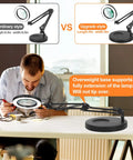 Man using 8X Magnifying Glass With Light And Stand For Handy Hobby DIY Close Work Real Glass Magnifier Desk Lamp And Clamp Base